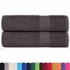 vidaXL Bath Towels "FROGN" 2 pcs Anthracite 100x150 cm 360 gsm