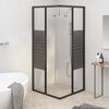 vidaXL Stripe Shower Cabin ESG 80x80x180 cm Black