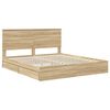 vidaXL Storage Bed with Drawer Sonoma Oak 180 x 200 cm Engineered Wood