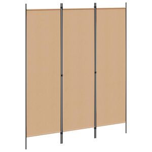 vidaXL 3-Panel Room Divider Beige 150 x 180 cm Fabric