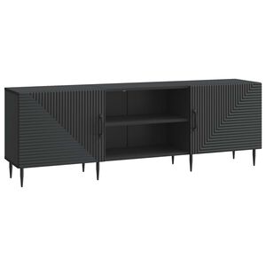 vidaXL TV Cabinet 150 x 31 x 50 cm Black Engineered Wood