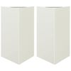 vidaXL Garden Planters 2 pcs White Triangular 50x43x75 cm Steel