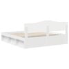 vidaXL Bed Frame with Headboard White 180 x 200 cm Solid Pine Wood