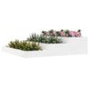 vidaXL Planter White 107x107x27 cm Solid Wood Pine
