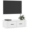 vidaXL Hanging TV Cabinet High Gloss White 80x36x25 cm Engineered Wood