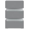 vidaXL LED Bedside Cabinet Grey 45x35x67 cm Engineered Wood
