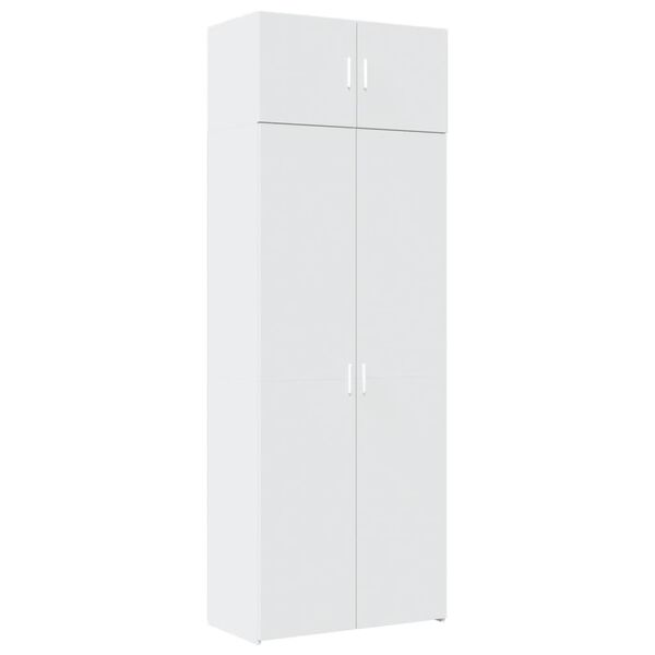 vidaXL Storage Cabinet White 80x42.5x225 cm Engineered Wood