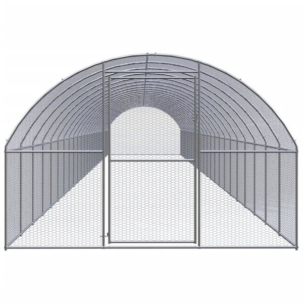 vidaXL Outdoor Chicken Coop 3x24x2 m Galvanised Steel