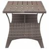 vidaXL Garden Table Grey 120x70x66 cm Poly Rattan