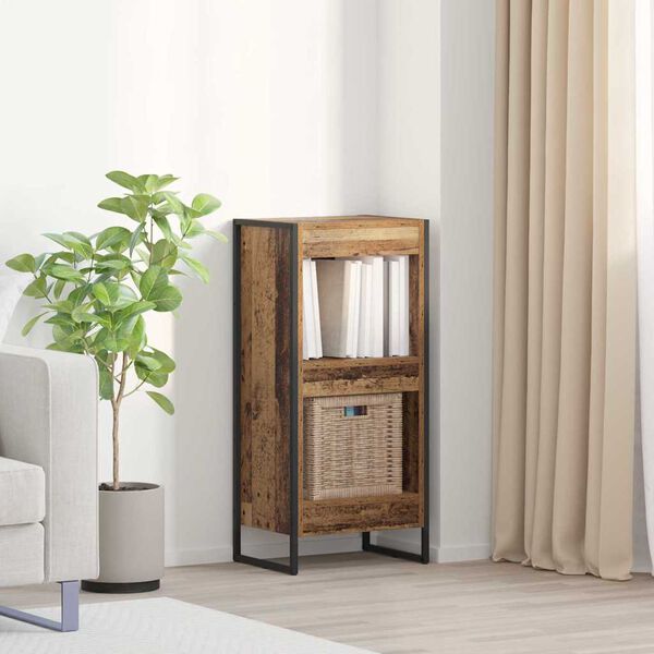 vidaXL Book Cabinet Old Wood 40 x 30 x 86.5 cm Engineered Wood