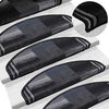 vidaXL Stair Mats Self-adhesive 10 pcs 65x21x4 cm Black and Grey