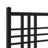 vidaXL Metal Bed Frame without Mattress with Headboard Black 120x190cm
