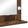 vidaXL Vanity Mirror with LED Strip Lights Smoked Oak 60 x 55 x 18 cm
