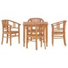 vidaXL 5 Piece Garden Dining Set Solid Wood Teak