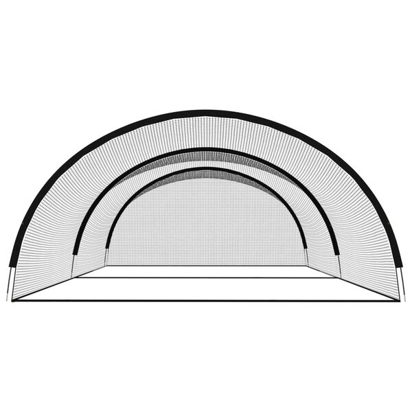 vidaXL Baseball Batting Cage Net Black 500x400x250 cm Polyester