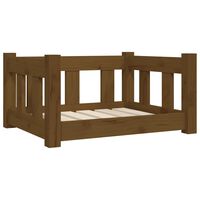 vidaXL Dog Bed Honey Brown 55.5x45.5x28 cm Solid Wood Pine