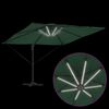vidaXL Parasol Green 286 x 285 x 270 cm Aluminium