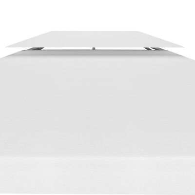 vidaXL 2-Tier Gazebo Top Cover 310 g/m² 4x3 m White