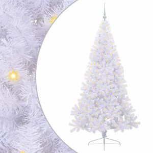 vidaXL Artificial Christmas Tree with Stand White 210 cm PVC and Steel