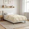 vidaXL Summer Duvet Quilted Cream 140 x 200 cm Microfiber