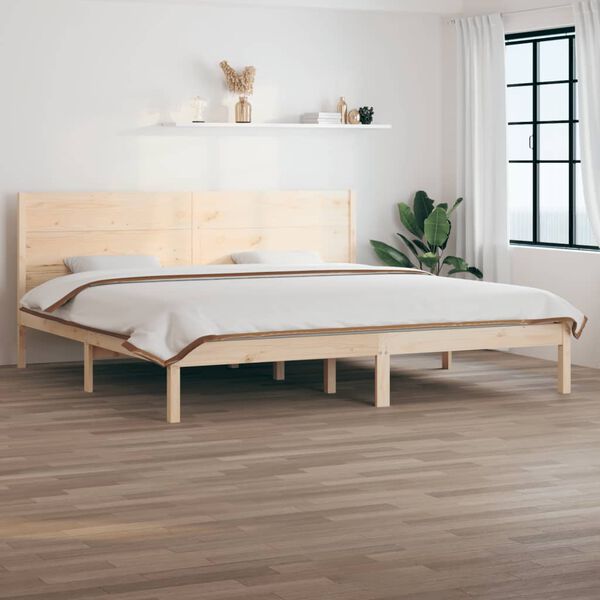 vidaXL Bed Frame without Mattress 200x200 cm Solid Wood Pine