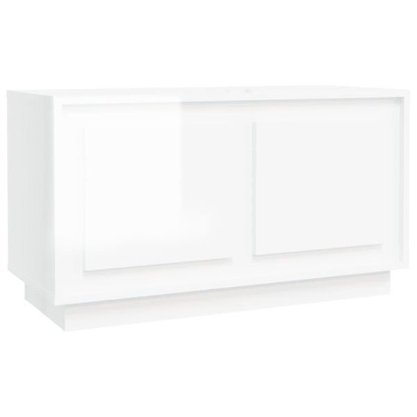 vidaXL TV Cabinet High Gloss White 80x35x45 cm Engineered Wood