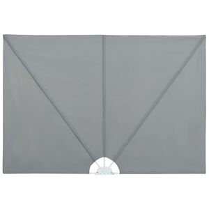 vidaXL Collapsible Terrace Side Awning Grey 240x160 cm