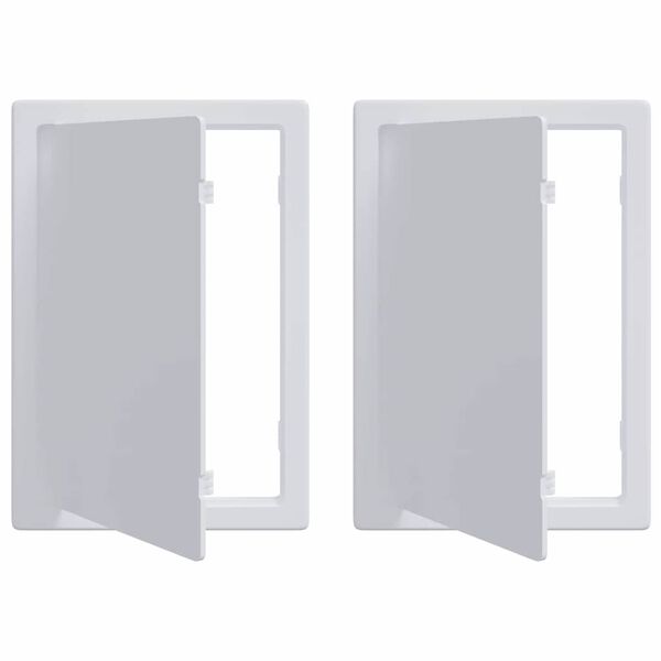vidaXL Access Panels 2 pcs White 15 x 23 cm ABS Plastic