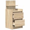 vidaXL Bedside Cabinet with 2 Drawers Sonoma Oak 38x34x80 cm