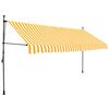 vidaXL Manual Retractable Awning with LED 350 cm White and Orange