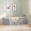 vidaXL Bed Frame Concrete Grey 100 x 200 cm Engineered Wood