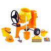 Polesie Wader 8 Piece Play Cement Mixer Set Orange Polypropylene XXL
