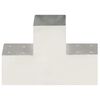 vidaXL Post Connector T Shape Galvanised Metal 101x101 mm