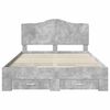 vidaXL Bed Frame Concrete Grey 160 x 200 cm Engineered Wood