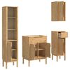 vidaXL Bathroom Furniture Set 4 pcs Wax Brown Solid Pine Wood