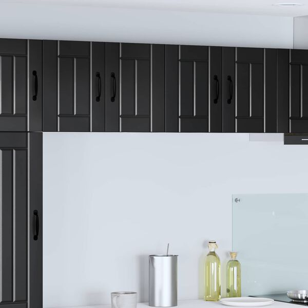vidaXL Kitchen Cabinet 2 pcs Black 60 x 31 x 40 cm Engineered Wood