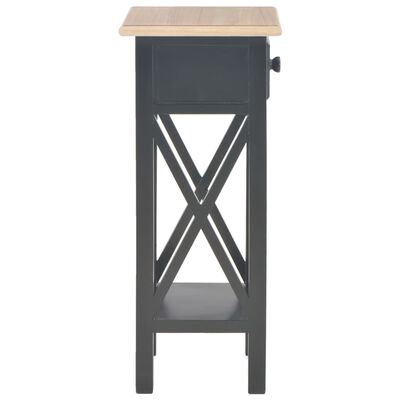 vidaXL Side Table Black 27x27x65.5 cm Wood