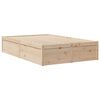 vidaXL Bed with Mattress 120x190 cm Small Double Solid Wood Pine