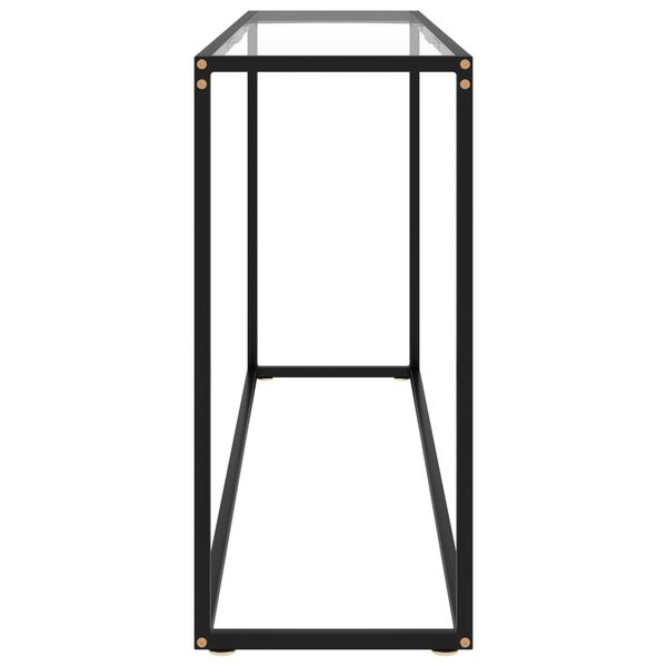 vidaXL Console Table Transparent 140x35x75 cm Tempered Glass