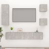 vidaXL 5 Piece TV Cabinet Set Concrete Grey Engineered Wood