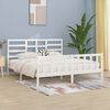 vidaXL Bed Frame without Mattress White 200x200 cm Solid Wood Pine