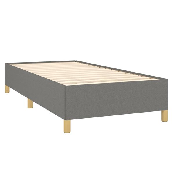 vidaXL Bed Frame without Mattress Dark Grey 90x190 cm Single Single Fabric