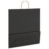 vidaXL Paper Bags 50 pcs with Handles Black 45x17x48 cm