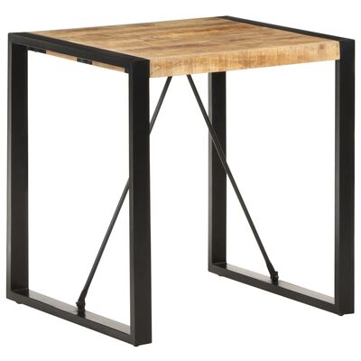 vidaXL Dining Table 70x70x75 cm Solid Rough Mango Wood