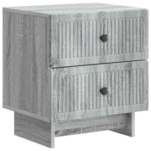 vidaXL Bedside Cabinet Grey Sonoma 43 x 34.5 x 47.5 cm Engineered Wood