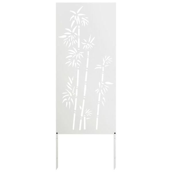vidaXL Garden Privacy Screen White 50 x 140 cm Cold-rolled steel
