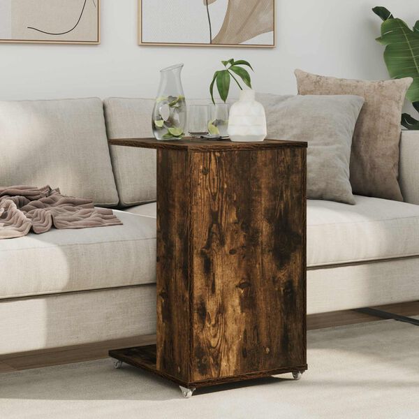 vidaXL Side Table Smoked Oak 40 x 35 x 60 cm Engineered Wood