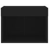 vidaXL Bedside Cabinet with LED Lights Wall-mounted Black