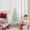 vidaXL Christmas Tree with 150 LEDs with Stand Silver 120 cm PET