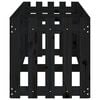 vidaXL Garden Raised Bed with Fence Design Black 200x50x50 cm Solid Wood Pine